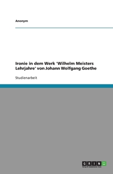 Paperback Ironie in dem Werk 'Wilhelm Meisters Lehrjahre' von Johann Wolfgang Goethe [German] Book