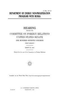 Department of Energy non-proliferation programs with Russia