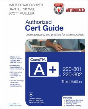 Hardcover Comptia A+ 220-801 and 220-802 Cert Guide Book