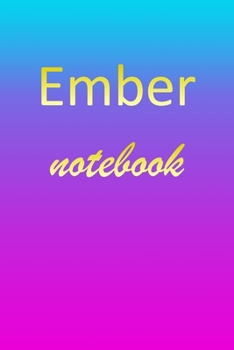 Paperback Ember: Blank Notebook - Wide Ruled Lined Paper Notepad - Writing Pad Practice Journal - Custom Personalized First Name Initia Book