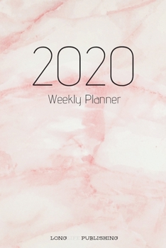 Paperback 2020 Weekly Planner: Monthly and Weekly Planner Pink Granite Calendar View and Inspirational Quotes Book