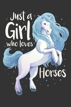 2020 Week To View Dated Planner Diary: 6x9 Inches Paperback Cute Just A Girl Who Loves Horses