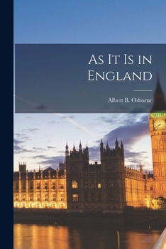 Paperback As It is in England Book