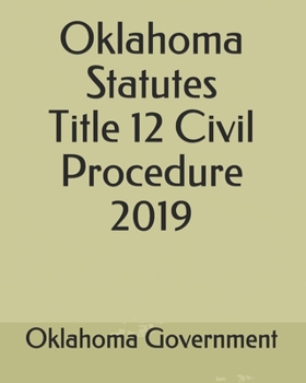 Paperback Oklahoma Statutes Title 12 Civil Procedure 2019 Book