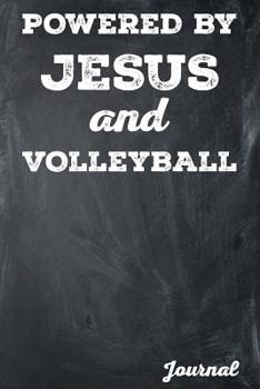 Paperback Powered by Jesus and Volleyball Journal: College Lined Book