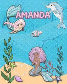 Paperback Handwriting Practice 120 Page Mermaid Pals Book Amanda: Primary Grades Handwriting Book K-2 Book