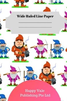 Paperback Cute Fantasy Dwarf Theme Wide Ruled Line Paper Book