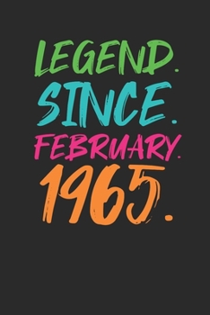Legend Since February 1965: Birthday Gift or Anniversary Gift Idea - Graph Paper Notebook
