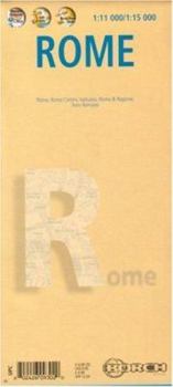 Laminated Rome City Streets Map by Borch (English, Spanish, French, Italian and German Edition)