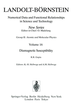 Hardcover Diamagnetic Susceptibility / Diamagnetische Suszeptibilität Book