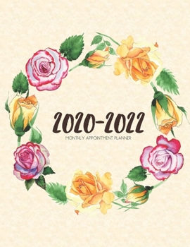 2020-2022 Three 3 Year Planner Watercolor Tea Roses Wreath Monthly Calendar Gratitude Agenda Schedule Organizer: 36 Months Calendar; Appointment Diary ... Notes, Julian Dates & Inspirational Quotes