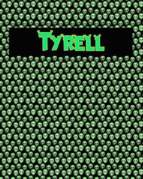 Paperback 120 Page Handwriting Practice Book with Green Alien Cover Tyrell: Primary Grades Handwriting Book