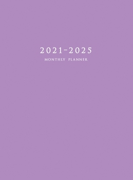 2021-2025 Monthly Planner Hardcover: Large Five Year Planner with Purple Cover