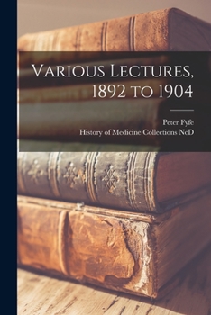 Paperback Various Lectures, 1892 to 1904 Book