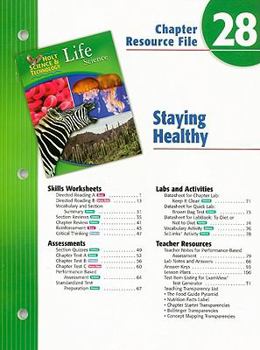 Paperback Holt Science & Technology Life Science Chapter 28 Resource File: Staying Healthy Book