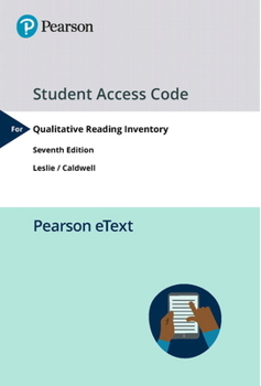 Printed Access Code Pearson Etext 1.0 for Qualitative Reading Inventory-7 -- Access Card Book