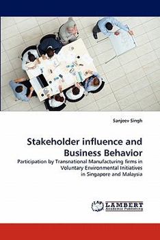 Paperback Stakeholder influence and Business Behavior Book