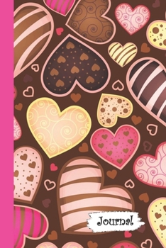 Paperback Journal: Chocolate Heart Diary with Blank Lined Notebook Paper Book