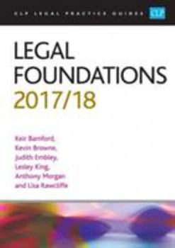 Paperback Legal Foundations 2017/2018 (CLP Legal Practice Guides) Book