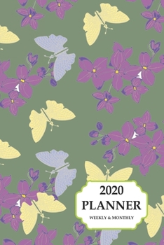 Paperback 2020 Planner Weekly And Monthly: 2020 Planner Butterfly Design Book