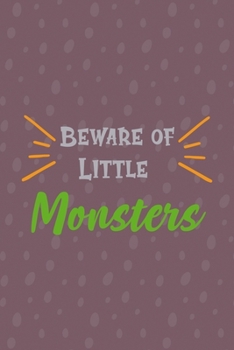 Beware Of Little Monster: Notebook Journal Composition Blank Lined Diary Notepad 120 Pages Paperback Purple Bubble Monster C