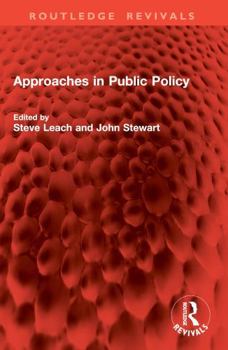Paperback Approaches in Public Policy Book