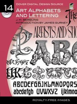 Paperback Dover Digital Design Source #14: Art Alphabets and Lettering Book