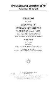 Paperback Improving financial management at the Department of Defense Book