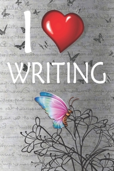 Paperback I Love Writing: Notebook For Writers College Ruled Lined Book