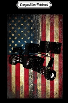 Composition Notebook: Sprint Car Dirt Track Racing Distressed American Flag Gift  Journal/Notebook Blank Lined Ruled 6x9 100 Pages
