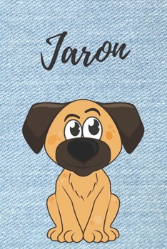 Jaron Hund-Malbuch / Notizbuch Tagebuch: Individuelles personalisiertes blanko Jungen & Männer Namen Notizbuch, blanko DIN A5 Seiten. Ideal als Uni ... Geschenk für Männer. (German Edition)