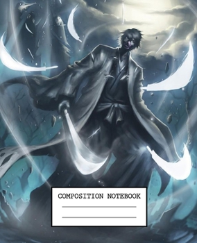 Paperback Composition Notebook: Anime Bleach Soft Glossy Cover Wide Ruled Lined Pages Book 7.5 x 9.25 Inches 110 Pages Book