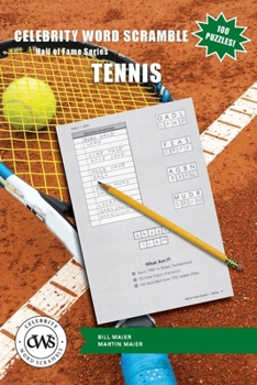Paperback Celebrity Word Scramble Hall of Fame Series Tennis Book