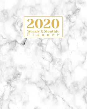 Paperback 2020 Weekly And Monthly Planner: A Legendary Planner January - December 2020 with Marble Cover Book