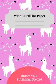 Paperback Cute Ilama Theme Wide Ruled Line Paper Book
