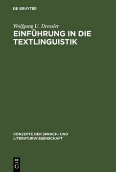 Hardcover Einführung in die Textlinguistik [German] Book