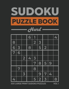 Paperback Sudoku Puzzle Book 300 Hard Book