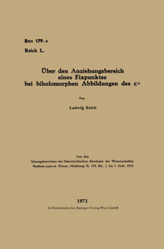 Paperback Über den Anziehungsbereich eines Fixpunktes bei biholomorphen Abbildungen des ℂn [German] Book