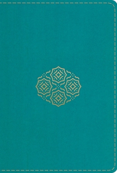 Imitation Leather ESV Large Print Compact Bible (Trutone, Teal, Bouquet Design) [Large Print] Book