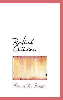 Paperback Radical Criticism. Book
