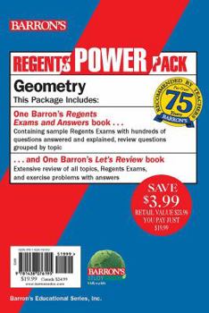 Paperback Regents Geometry Power Pack: Let's Review Geometry + Regents Exams and Answers: Geometry Book