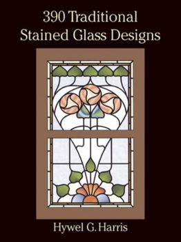 Paperback 390 Traditional Stained Glass Designs Book