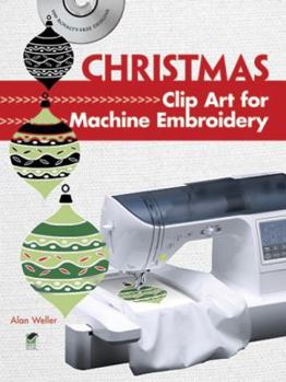 Paperback Christmas Clip Art for Machine Embroidery [With CDROM] Book