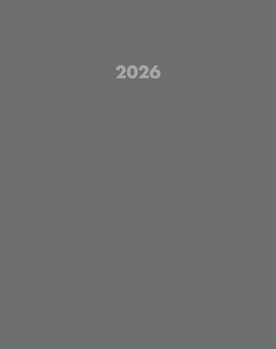 Basic Gray 2026 7.5 X 9.5 Booklet Monthly Planner