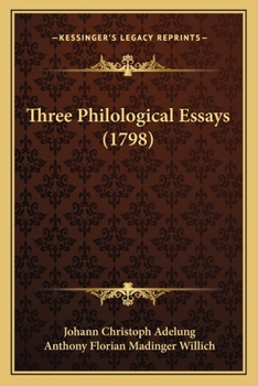 Paperback Three Philological Essays (1798) Book