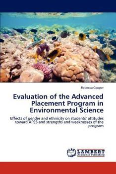 Paperback Evaluation of the Advanced Placement Program in Environmental Science Book
