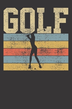 Paperback Notebook: Golf Golfing Girl Golfer Girls Gift Dot Grid 6x9 120 Pages Book