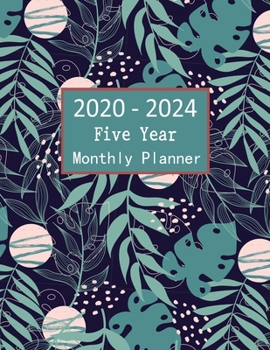 2020 - 2024 Five Year Monthly Planner: 2020-2024 Nature Wall Calendar