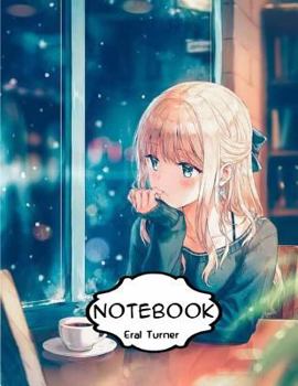 Notebook Journal: Anime in Cafe: Pocket Notebook Journal Diary, 120 Pages, 8.5" X 11" (Dot-Grid, Graph, Lined, Blank Notebook Journal)
