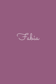 Fabia: notebook with the name on the cover, elegant, discreet, official notebook for notes, dot grid notebook,